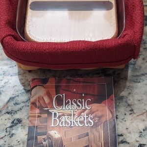 Longaberger Stuck On You Post It Note Woven Basket w/protector, Liner, And Dispe